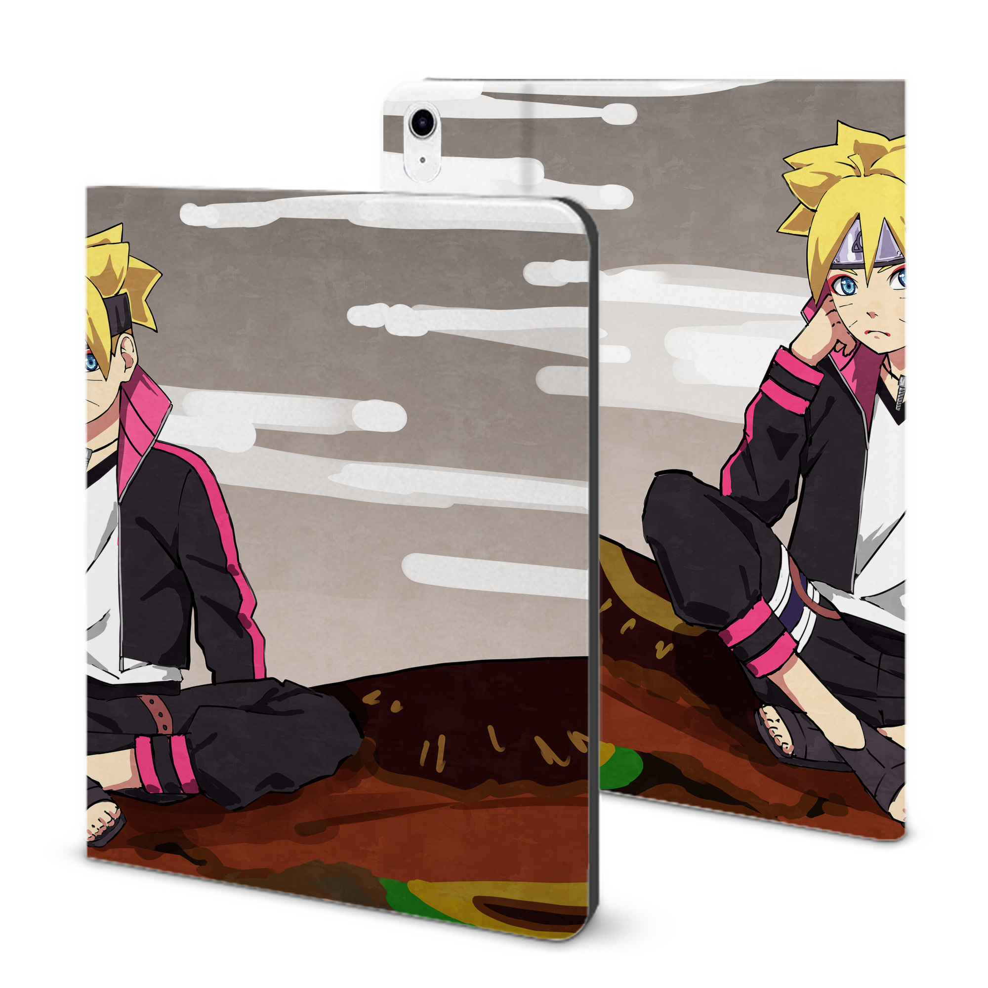（画像用） NARUTO -ナルト- NARUTO -ナルト- 疾風伝 IPad ケース ブック型 PUレザー TPU 耐衝撃 軽量 薄型 ペン収納なし 全面保護 IPad 各モデル対応